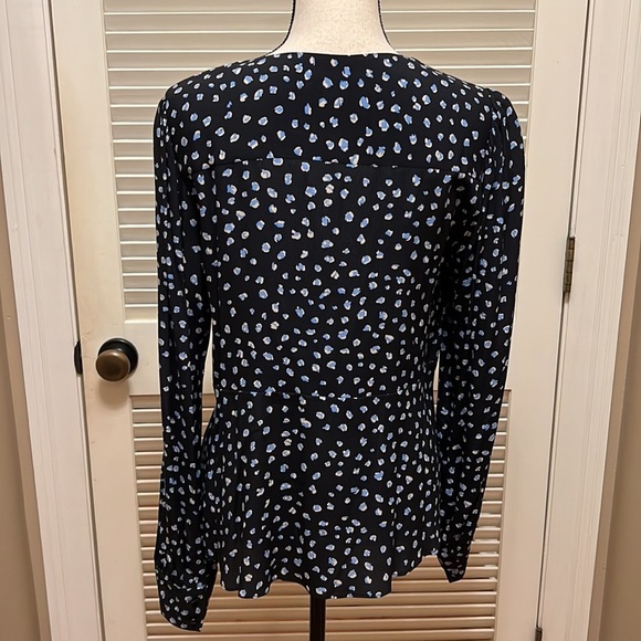 2. Sanctuary Ella Blouse in Navy with Front Tie - Picture 12 of 15